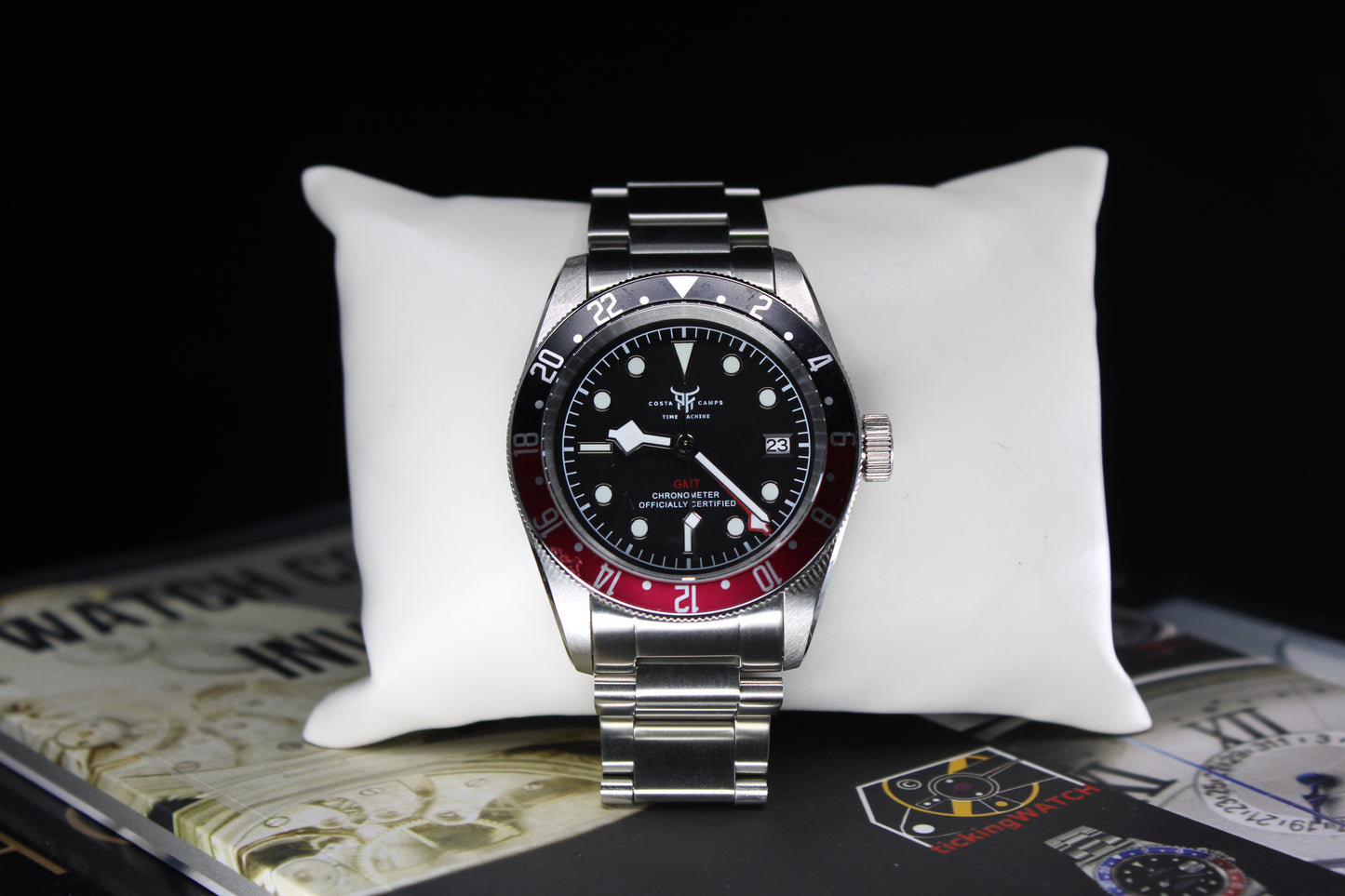 CTM-BlackRed-GMT-Oyster Bracelet