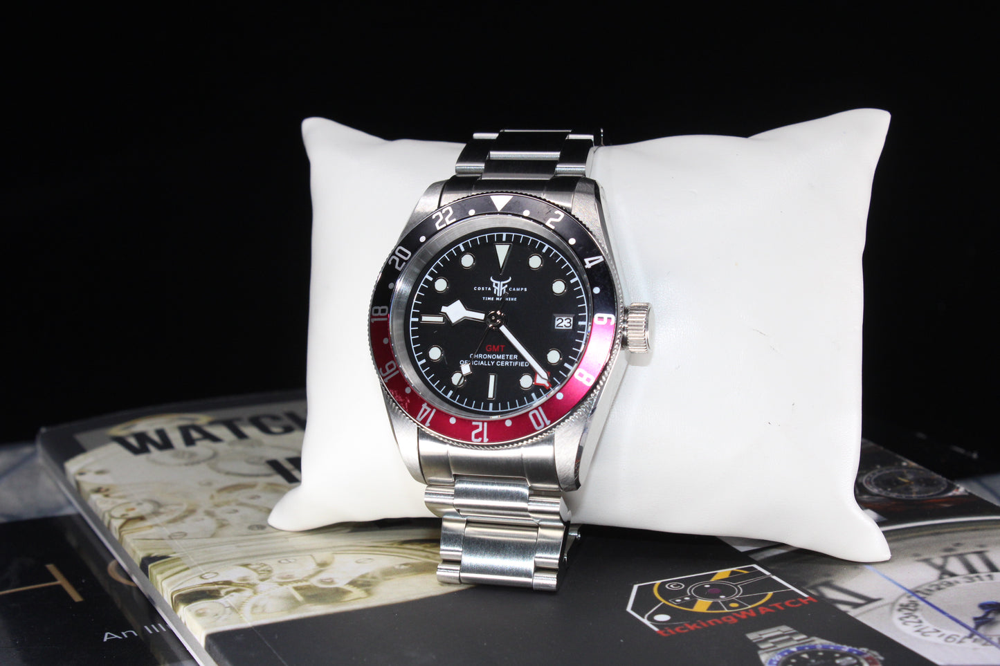 CTM-BlackRed-GMT-Oyster Bracelet