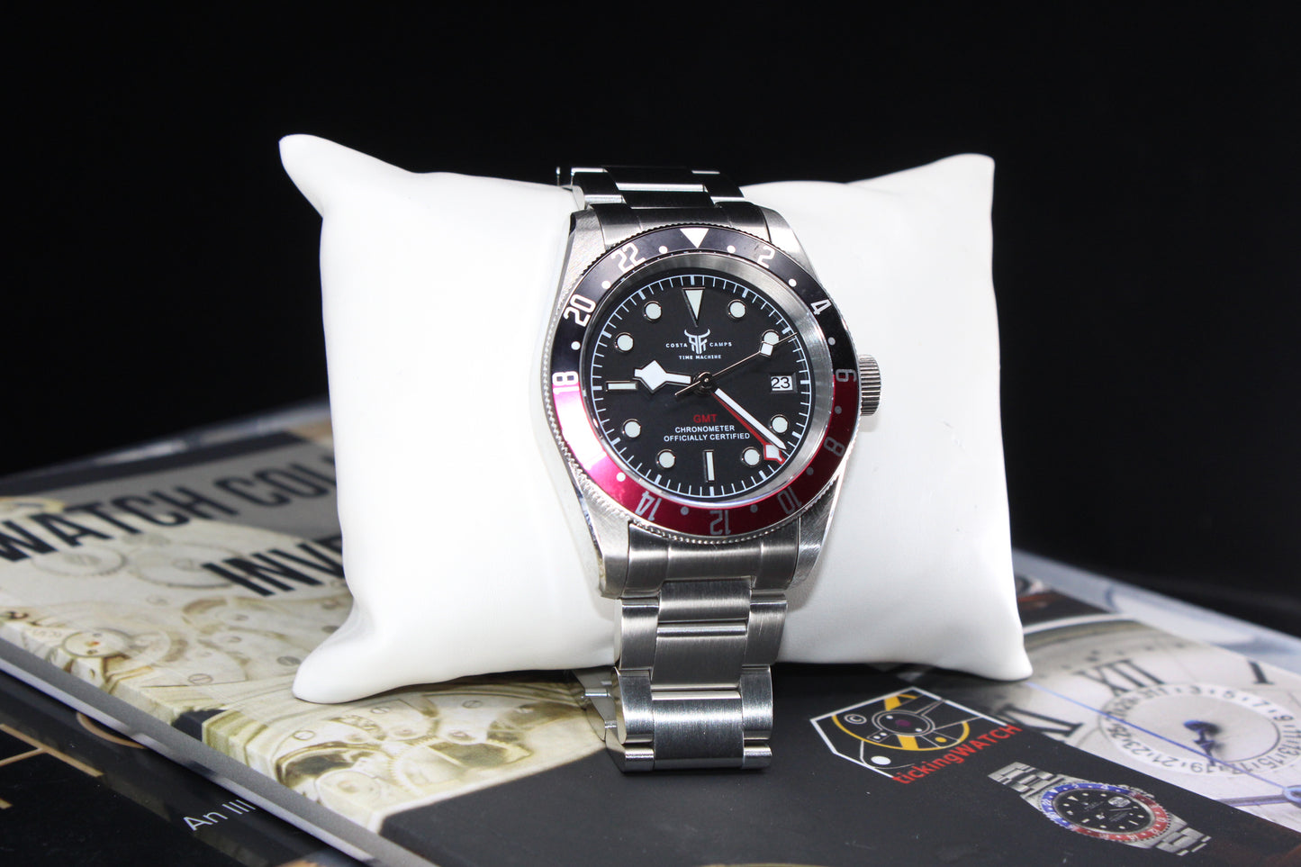 CTM-BlackRed-GMT-Oyster Bracelet