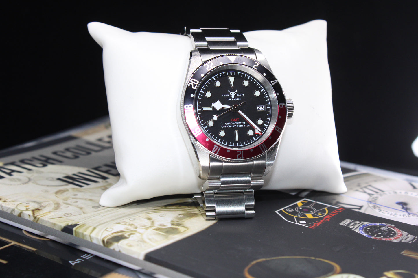 CTM-BlackRed-GMT-Oyster Bracelet